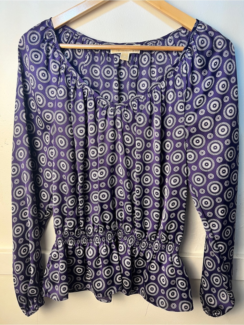 MICHAEL Michael Kors Purple Printed Peplum-Style Skirt